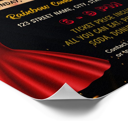 Editierbare Prom-Tanzereignisvorlage Poster (Ecke)