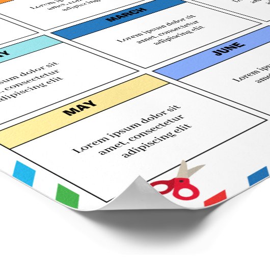 Editierbare PTO PTA Monatliche Veranstaltungsvorla Poster (Ecke)