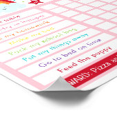 Editierbare Rainbow Rewards Chart Poster (Ecke)