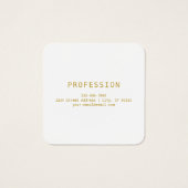 Editierbare Retro-moderne Designvorlage Gold & Wei (Rückseite)