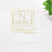 Editierbare Retro-moderne Designvorlage Gold & Wei (Schreibtisch)