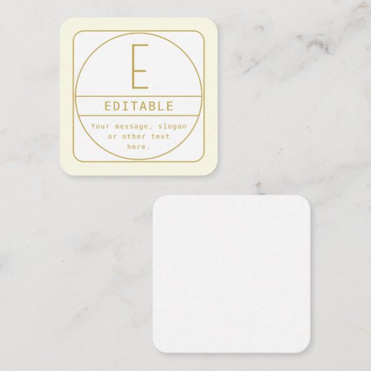 Editierbare Retro-moderne Designvorlage Gold & Wei Begleitkarte (Vorne/Hinten)