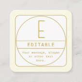 Editierbare Retro-moderne Designvorlage Gold & Wei Begleitkarte (Vorderseite)