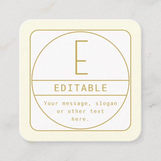 Editierbare Retro-moderne Designvorlage Gold & Wei Begleitkarte (Vorderseite)