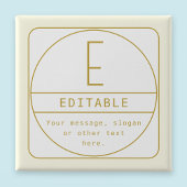 Editierbare Retro-moderne Designvorlage Gold & Wei Button
