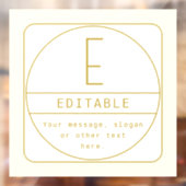 Editierbare Retro-moderne Designvorlage Gold & Wei Fensteraufkleber (Blatt 2)