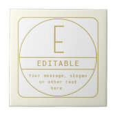 Editierbare Retro-moderne Designvorlage Gold & Wei Fliese (Vorderseite)