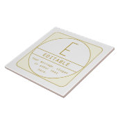 Editierbare Retro-moderne Designvorlage Gold & Wei Fliese (Seite)