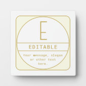 Editierbare Retro-moderne Designvorlage Gold & Wei Fotoplatte (Vorderseite)