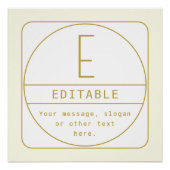 Editierbare Retro-moderne Designvorlage Gold & Wei Poster (Vorderseite)
