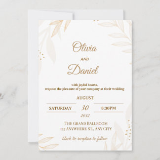 Editierbare romantische Hochzeitseinladung Einladung
