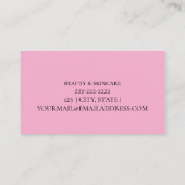 Editierbare rosa florale Visitenkarte (Rückseite)