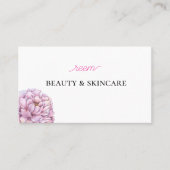 Editierbare rosa florale Visitenkarte (Vorderseite)