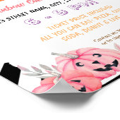 Editierbare Rosa halloween Flyer Poster (Ecke)