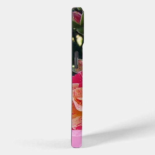 Editierbare Rose in Rosa und Weiß Case-Mate iPhone Hülle (Rückseite / Rechts)