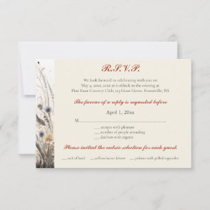 Editierbare RSVP-Karten für den Herbst-Bruch-Wildb RSVP Karte