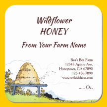 Editierbare Rustikale Bienen und Wolken 1,5"