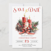 Editierbare Save the Date Vorlagen Weihnachts-Part (Vorderseite)