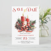 Editierbare Save the Date Vorlagen Weihnachts-Part (Stehend Vorderseite)