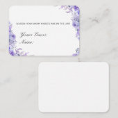 Editierbare Schätzung Wie viele Küsse, Candies Car Begleitkarte (Vorne/Hinten)