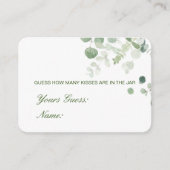 Editierbare Schätzung Wie viele Küsse, Candies Car Begleitkarte (Vorderseite)