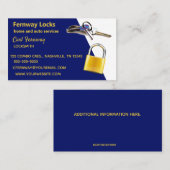 Editierbare Schlossbetriebskarte Visitenkarte (Vorne/Hinten)