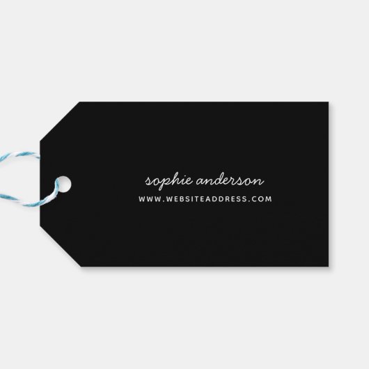 Editierbare Schnörkel Zuhause gebacken mit Liebe Geschenkanhänger (Rückseite Horizontal)