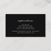 Editierbare Schnörkel Zuhause gebacken mit Liebe Visitenkarte (Rückseite)