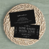 Editierbare Schnörkel Zuhause gebacken mit Liebe Visitenkarte