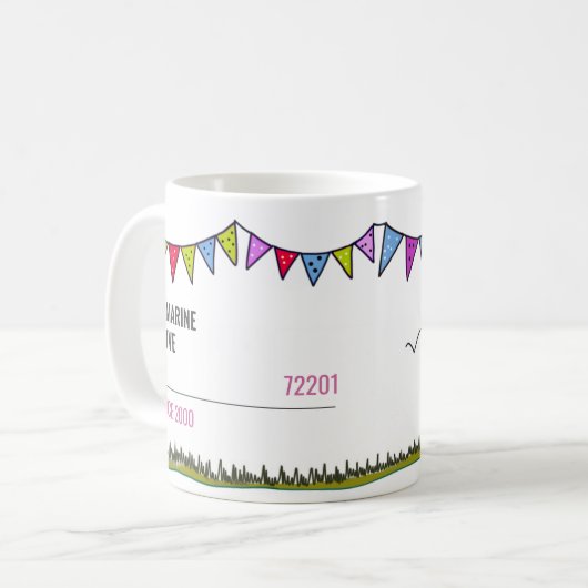 Editierbare Seagull-Jagd Kaffeetasse (Vorderseite Links)