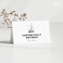 Editierbare Segelbootkarte Nautic Faltfood Zelt Ca