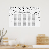 Editierbare Sitzplatzsuche - Hochzeitsskalender Poster (Küche)