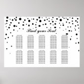 Editierbare Sitzplatzsuche - Hochzeitsskalender Poster (Vorne)