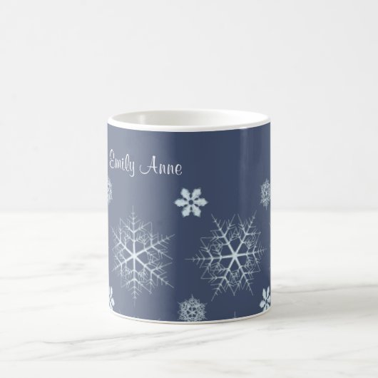 Editierbare Snowflake bearbeitbare Kaffeemaschine  Kaffeetasse (Mittel)