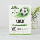 Editierbare Soccer-Party Einladung (Stehend Vorderseite)