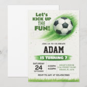 Editierbare Soccer-Party Einladung (Vorne/Hinten)