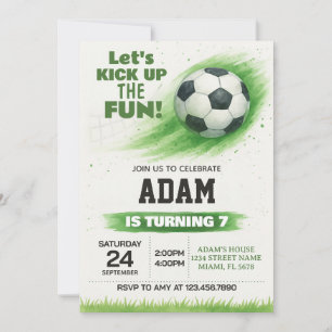 Editierbare Soccer-Party Einladung