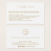 Editierbare Sojascreme-Karte mit Logo weiß (Vorne & Hinten)