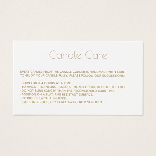 Editierbare Sojascreme-Karte mit Logo weiß (Vorderseite)