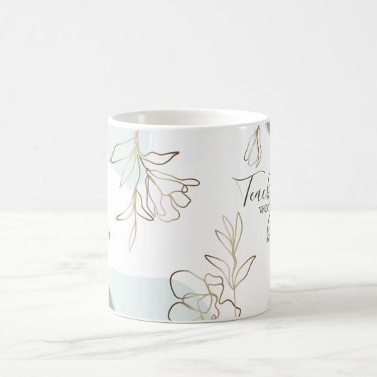 Editierbare Tasse für Monogramm-Teacher-Quote (Mittel)