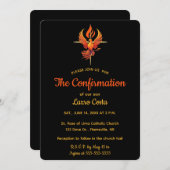 Editierbare Taube Heiliger Geist und Kreuzbestätig Einladung (Vorne/Hinten)