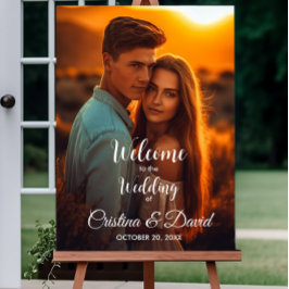 Editierbare Textfarben Modernes Begrüßungszeichen Poster