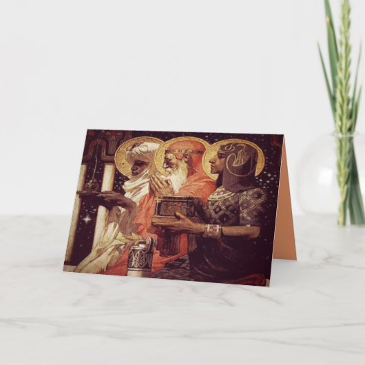 Editierbare Three Kings Epiphany Weihnachtskarte Karte (Vorderseite)