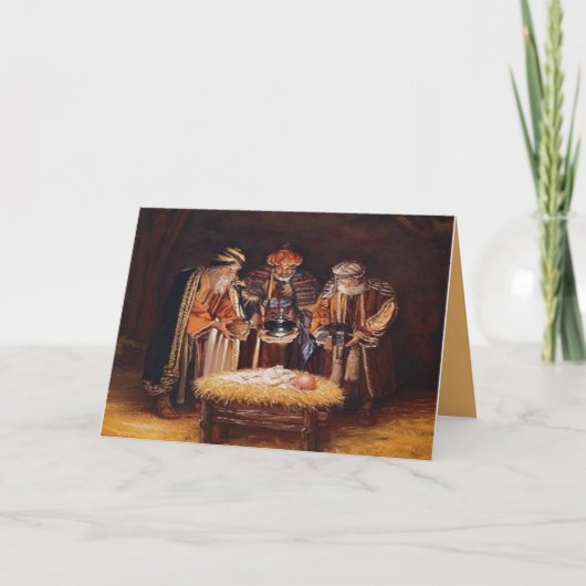 Editierbare Three Wise Men Epiphany Weihnachtskart Karte (Vorderseite)