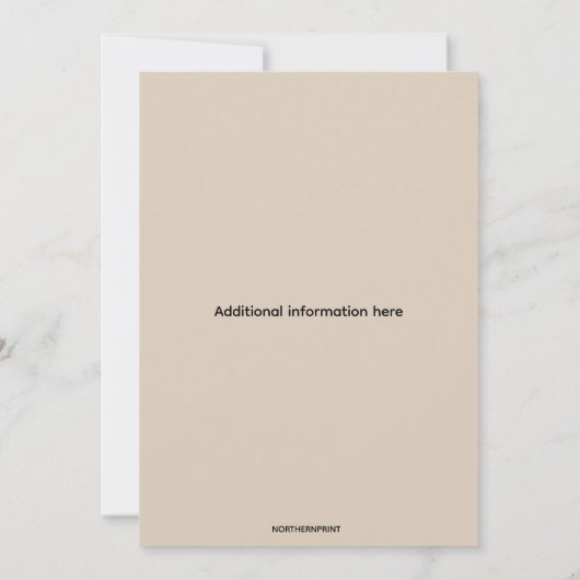 Editierbare Tiere im Wald Einladung (Rückseite)