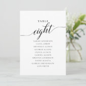 Editierbare Tischnummer Acht Seekartenkarte (Stehend Vorderseite)