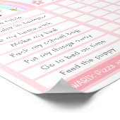 Editierbare Übersicht über die Rainbow-Rainbow-Cha Poster (Ecke)