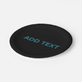 Editierbare, übersichtliche Buchstaben mit Schlags Pappteller (Schrägansicht)