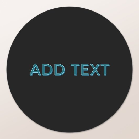 Editierbare, übersichtliche Buchstaben mit Schlags Runder Aufkleber