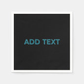 Editierbare, übersichtliche Buchstaben mit Schlags Serviette (Vorderseite)